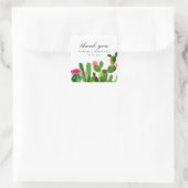 Elegante cactus tuin | Trouwgunst Vierkante Sticker (Tas)