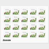 Elegante cactus tuin | Trouwgunst Vierkante Sticker (Vel)
