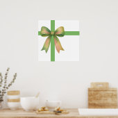 Elegante cadeauband - modern kerstontwerp poster (Keuken)