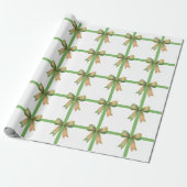 Elegante cadeauband – Moderne kerstontwerp Cadeaupapier (Uitgerold)
