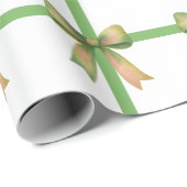 Elegante cadeauband – Moderne kerstontwerp Cadeaupapier (Rol Hoek)