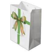 Elegante cadeauband – Moderne kerstontwerp Medium Cadeauzakje (Achterkant Gekanteld)