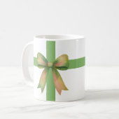 Elegante cadeaubow – modern kerstontwerp koffiemok (Voorkant links)