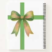 Elegante cadeaubow – modern kerstontwerp notitieboek (Achterkant)