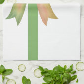 Elegante cadeaubow – modern kerstontwerp theedoek (Gevouwen)