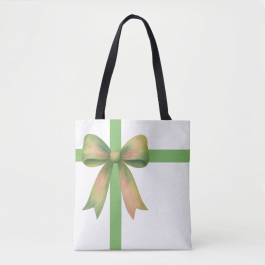Elegante cadeaubow – modern kerstontwerp tote bag (Voorkant)