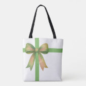 Elegante cadeaubow – modern kerstontwerp tote bag (Achterkant)