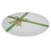 Elegante cadeaubow – moderne kerstdesign snijplank (Hoek)
