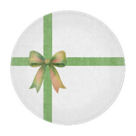 Elegante cadeaubow – moderne kerstdesign snijplank