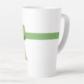 Elegante cadeaubow – moderne kerstontwerp latte mok (Rechterhoek)
