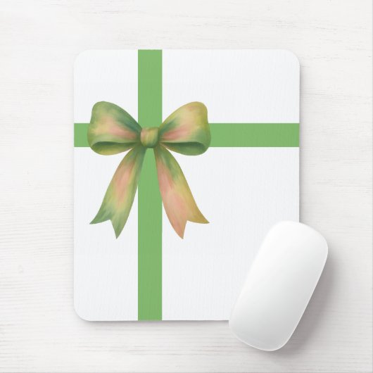 Elegante cadeaubow – moderne kerstontwerp muismat (Met muis)