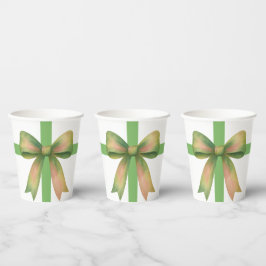 Elegante cadeaubow – moderne kerstontwerp papieren bekers
