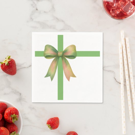 Elegante cadeaubow – Moderne kerstontwerp Servet (Insitu)