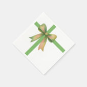 Elegante cadeaubow – Moderne kerstontwerp Servet (Hoek)