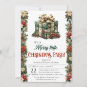 Elegante Cadeaudoos Kerstfeest Uitnodiging (Voorkant)