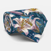 Elegante Cadeaus Voor Vader Lelies Stropdas (Opgerold)