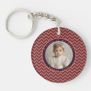 Elegante Cadeaus Voor Vader Streeppatroon Sleutelhanger