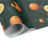 Elegante cadeauverpakking met citrus, bessen & bot cadeaupapier (Rol Hoek)