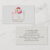 Elegante Cake Bakery Waterverf Cake Visitekaartje (Voorkant / Achterkant)