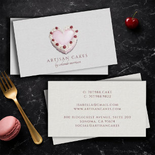 Elegante Cake Bakkerij Antieke Hart Cake Visitekaartje