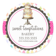 Elegante Cake Bakkerij Box Seals