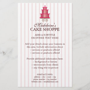 Elegante Cake Custom Bakery Zakelijke Flyer