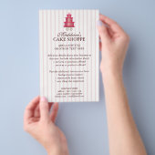 Elegante Cake Custom Bakery Zakelijke Flyer (Hand)