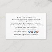 Elegante Cake Mixer Gele Roze Orchideeën Bakkerij Visitekaartje (Achterkant)