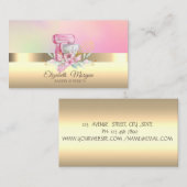 Elegante Cake Mixer Whisk Bloemenbakkerij Visitekaartje (Voorkant / Achterkant)