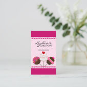 Elegante Cake Pops Bakkerij Visitekaartje (Staand voorkant)