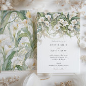 Elegante Calla lelie bruiloft Delicate Pastel Bloe Kaart