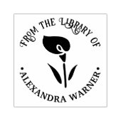 Elegante Calla-lelie Silhouette bibliotheek boekna Rubberstempel (Afrduk)