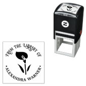 Elegante Calla-lelie Silhouette Bibliotheek Boekna Zelfinktende Stempel (In situ)