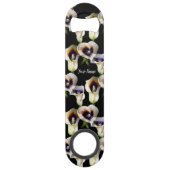 Elegante Calla Lelies op Deep Black Waterverf Patt Speed Flessenopener (Achterkant)