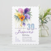 Elegante Calla Lily 30e verjaardag mijlpaal Kaart (Staand voorkant)