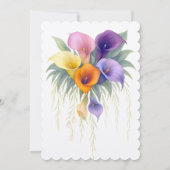 Elegante Calla Lily 30e verjaardag mijlpaal Kaart (Achterkant)