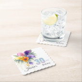 Elegante Calla Lily 30e verjaardag mijlpaal Kartonnen Onderzetters (Insitu)