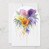 Elegante Calla Lily 60ste verjaardag mijlpaal Kaart (Achterkant)