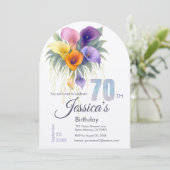 Elegante Calla Lily 70ste verjaardag mijlpaal Kaart (Staand voorkant)