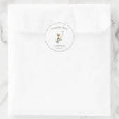 Elegante Calla Lily Bedankt bruiloft Ronde Sticker (Tas)