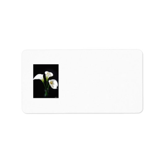 Elegante Calla Lily Bloemen 10 Etiket (Voorkant)