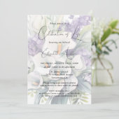 Elegante Calla Lily Bloemenviering van het leven Kaart (Staand voorkant)