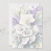 Elegante Calla Lily Bloemenviering van het leven Kaart (Achterkant)