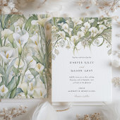 Elegante Calla Lily bruiloft delicate pastelbloeme Kaart