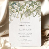 Elegante Calla Lily bruiloft delicate pastelbloeme Kaart