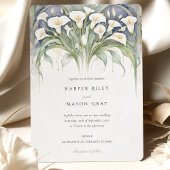 Elegante Calla Lily bruiloft delicate pastelbloeme Kaart