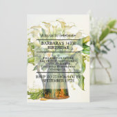 Elegante Calla Lily Flowers verjaardagsfeestje Kaart (Staand voorkant)