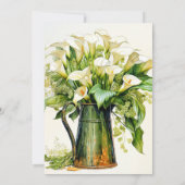 Elegante Calla Lily Flowers verjaardagsfeestje Kaart (Achterkant)