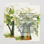 Elegante Calla Lily Flowers verjaardagsfeestje Kaart (Voorkant / Achterkant)