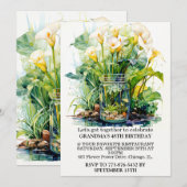 Elegante Calla Lily Illustratie Verjaardagsfeest Kaart (Voorkant / Achterkant)